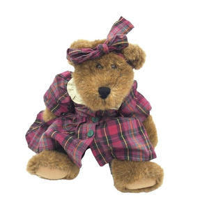 Boyd's‎ Bear  J.B. Bean Series Plush Red  Plaid Dress 1996 12" Teddy Plush Girl